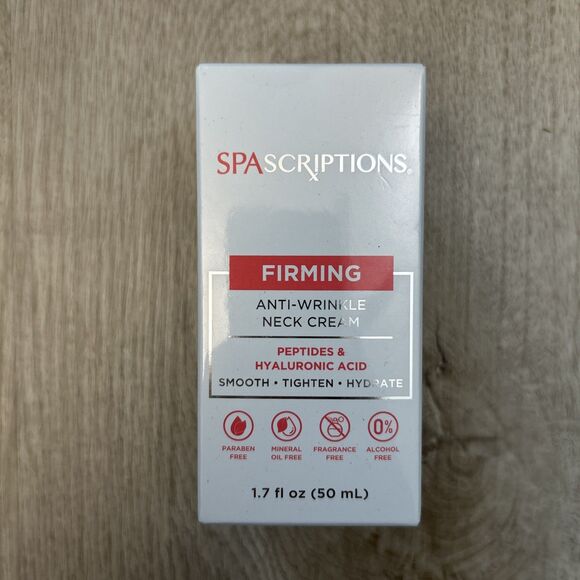 SpaScriptions Firming Anti-Wrinkle Neck Cream Peptides Hyaluronic Acid 50 ml - Picture 1 of 6